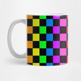 Colorful Checkered Square Pattern Mug